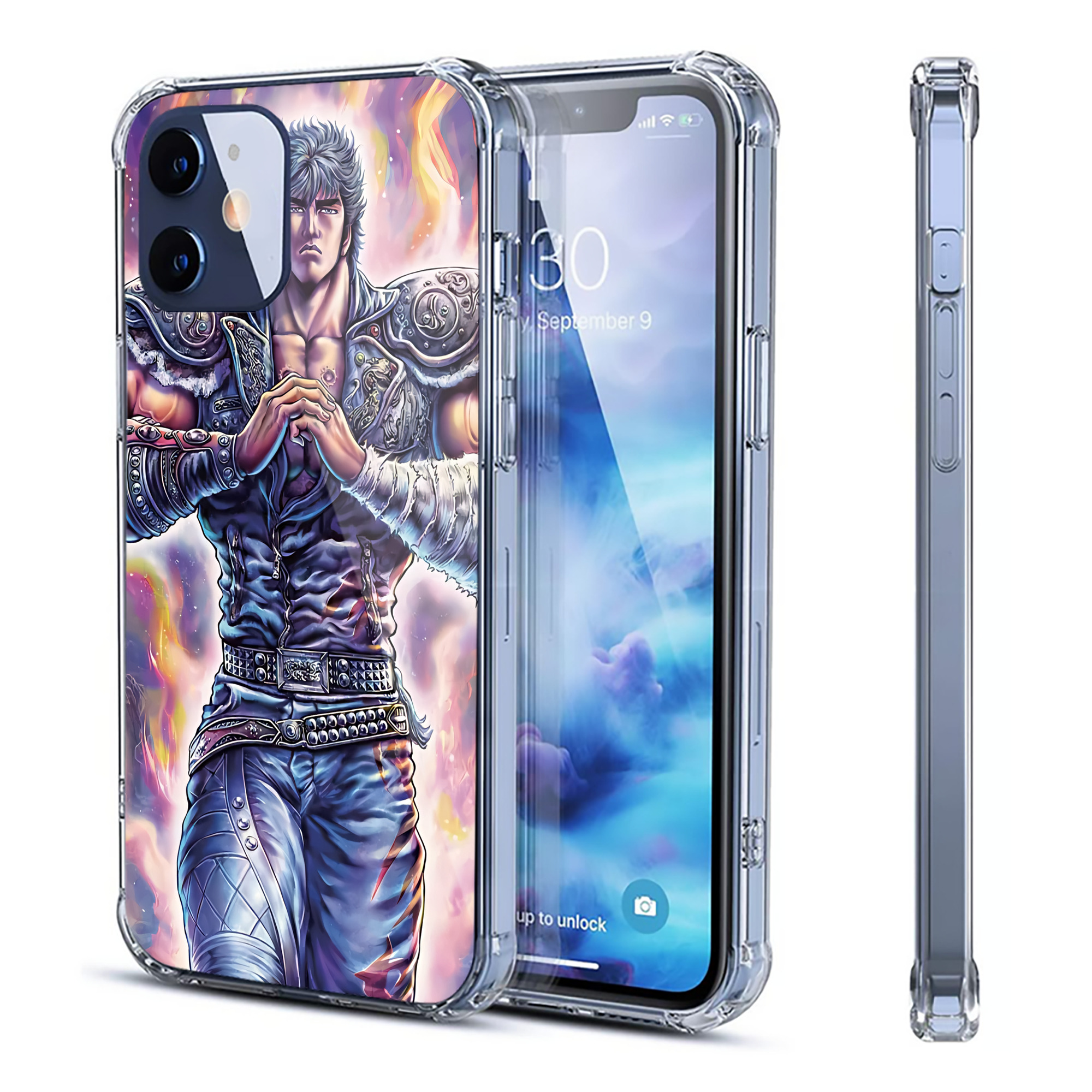 （画像用） 北斗の拳 Fist of the North Star 【iPhone 12シリーズ対応】透明スマホケース（クリアソフトケース）